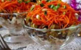 Рецепты салатов с корейской морковкой и курицей
